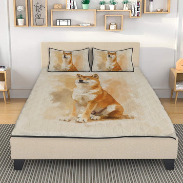 Cute Shiba Inu Bed Set